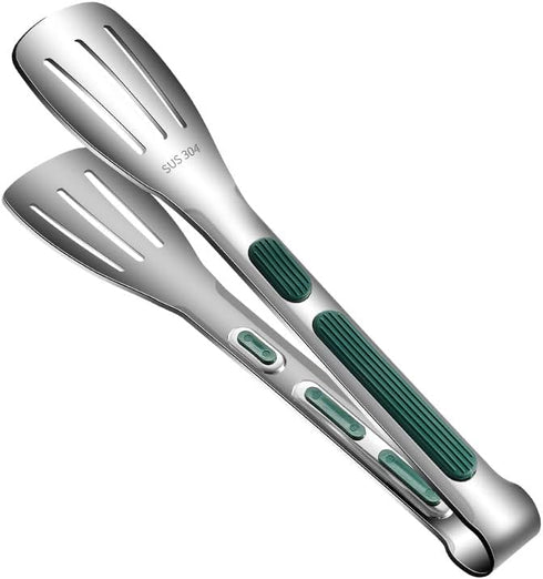 Waffle Maker Corn Dog Tongs 9 inches, Stainless Steel Tongs for Holding Waffles, Steakand Chicken, Silver...