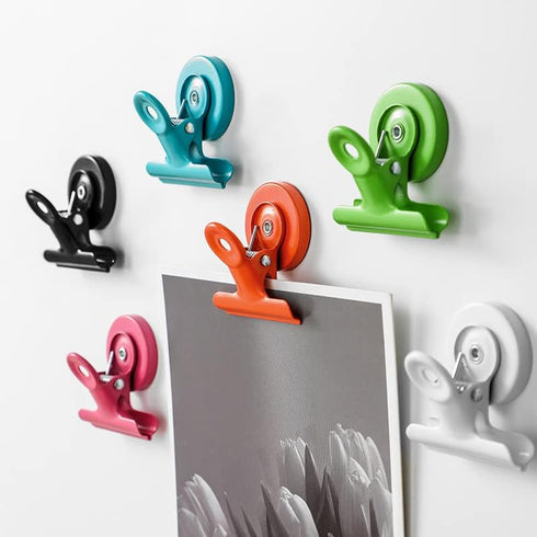 Magnetic Clips,16pcs Magnetic Metal Clips,Refrigerator Magnets Clips Whiteboard Wall Fridge Magnetic,Clip Magnets,Cute Magnets Metal Clip for Hous...