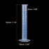 uxcell Plastic Graduated Cylinder, 50ml Measuring Cylinder, Test Tube Beakers, 2-Sided Metric Marking, Clear Hex Base for Lab Home 10Pcs...