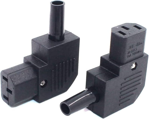 IEC C13 Right Angled Power Cord Plug Connector,IEC 320 C13 90 Degree Female Plug Rewirable Power Connector 3pin Socket 10A /250V (C13 Right Angled...
