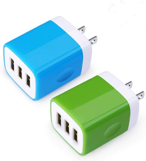 USB Wall Charger,Sicodo 2-Pack Universal 3.1A Home Travel Quick Wall Plug Charger Cubes Compatible with iPhone 16/15/14/13/SE/12/11 Pro Plus, Sams...