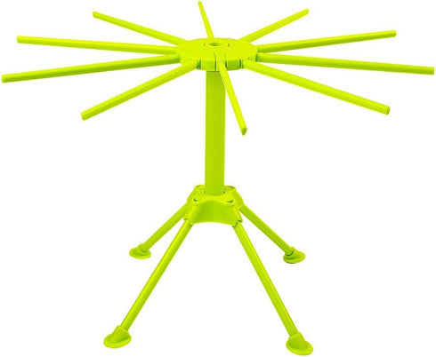 Ourokhome Collapsible Pasta Drying Rack, Plastic Foldable Homemade Fresh Spaghetti Stand Dryer Noodle Hanger for Kitchen with 10 Arms, Stable, Eas...