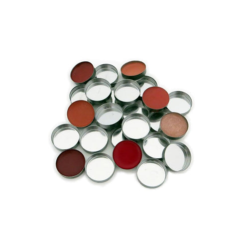 Silver Empty MINI Round Metal Pans 60 Pack for Eyeshadow Palette Magnetic Makeup Palette (18.5mm)...