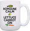 ThisWear Chef Gifts for Women Romain Calm Lettuce Carrot On Cooking Gifts 15oz Ceramic Coffee Mug with Handle...