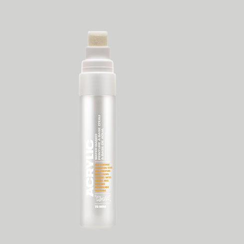 Montana Cans Acrylic Paint Marker, 15mm, Standard Nib, Shock White Pure (045415)...