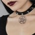 Urieo Gothic Chokers Leather Black Choker Necklace with Star Pendant Cool Rivet Spike Studed Collar Adjustable Party Bar for Women...