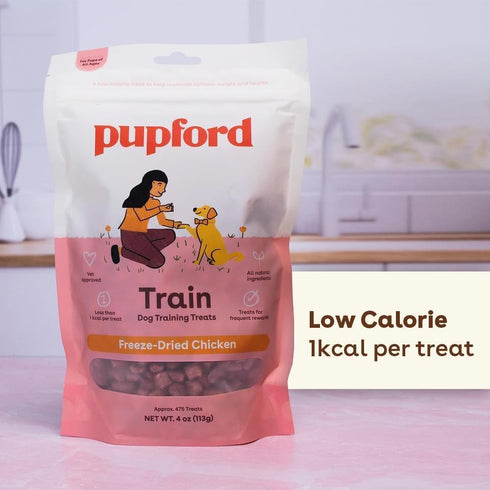 Pupford Freeze Dried Training Treats for Dogs & Puppies, 225+ Two Ingredient Bites (Chicken, 2 oz)...