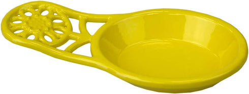Sunflower Design Spoon Rest For Kitchen Counter (Yellow), By Home Basics | Stove Spoon Holder For Ladles, Spatulas, and More | Beautiful and Elega...