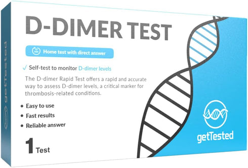 at Home D-dimer Test (1 Test) a Critical Marker for Thrombosis-Related Conditions, specifically Blood Clots....