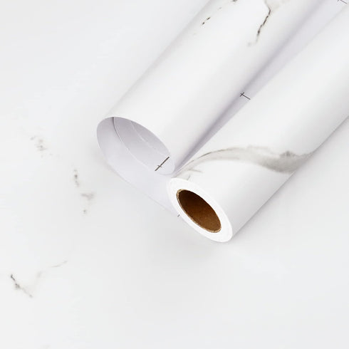 White Contact Paper Peel and Stick Countertops Modern Marble Wallpaper Self Adhesive Contact Paper for Countertops Waterproof Renter Friendly Remo...