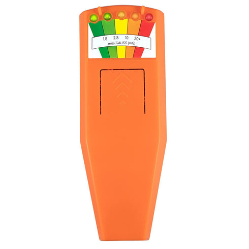 LED EMF Meter Magnetic Field Detector Ghost Hunting Paranormal Equipment Tool Tester Portable Counter-Orange...