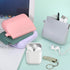 Silicone Headphone Organizer Wired Earbud Case Pouch, Portable Data Cable Organizer Case, Silicone Coin Purse Pouch Change Holder for Women and Me...