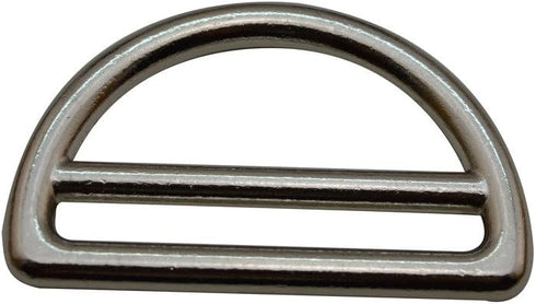 Silvery 1.45" Inner Big Dia and 1.35" Inner Small Dia D Ring D Rings Welded Pack of 6...