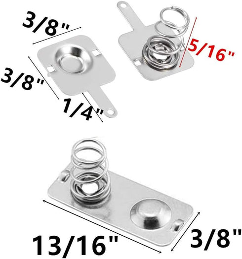 12Pairs Battery Springs AAA Battery Negative to Positive Conversion Spring Contact Nickle Plated 9x9mm...