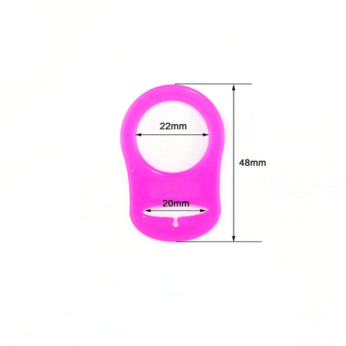 Silicone Adapter Rings Holder for Button Style MAM Nuk Baby Pacifier Soother Teething Ribbon BPA Free Mix Colors Pack of 10...
