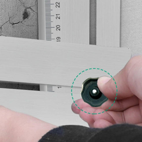 Ceramic Tile Hole Locator, Adjustable Universal Tile Marble Glass Ceramic Floor Drilling Hole Tools Hole Opener Locator Position Ruler Puncher...
