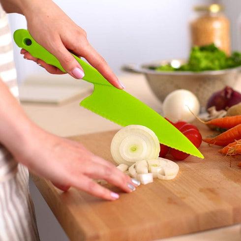 Sonku 10 Packs Kitchen Knife Set, Cooking Knives with Cutting Boards for Kids and Adults -Multi Colors...
