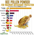 Alovitox Bee Pollen Powder | 100% Pure, Natural Raw Bee Pollen - Antioxidants, Proteins, Vitamins B6, B12, C and A, Amino Acids and More (Bee Poll...