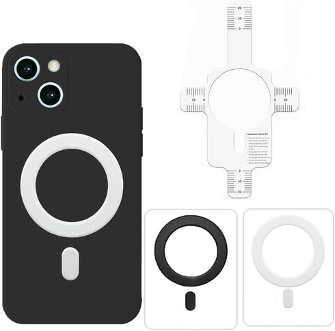 Mag Safe Magnetic Stickers, 2 Pcs Case Magnet Sticker, Strong Magnetic Wireless Charging Magnet Sticker Magnet Circle for iPhone for iPhone 8 to 1...