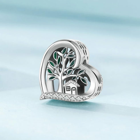 Family Tree of Life Charms Sterling Silver Home Charms fit Pandora Bracelet Jewelry Beads Gifts for Women...