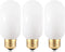 LED Light Bulb, 25W Equivalent, Soft Warm White 2700K, 3 Pack, E26 Base, 2W, Tubular, Dimmable, Milky Glass, T45, 200 Lumen, 90% Energy Saving, In...