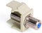 Leviton QuickPort F-Type Adapter, Nickel-Plated, 41084-FIF, Ivory...
