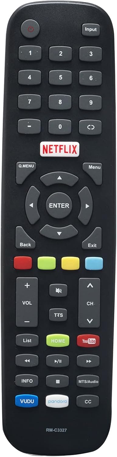RM-C3327 Replacement Remote Control Compatible for JVC Smart TV LT-49E770 LT-55E770 PERFASCIN...