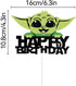 Baby Yoda cake topper, Yoda flash birthday cake decoration, Space Theme Party Decoration, Alien War Science Fiction Film Theme Video Games the Chi...