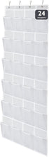 ManGotree Over the Door Shoe Organizer with 24 Large Mesh Pockets, Behind Door Hanging Shoe Storage for Closet, Shoe Rack Holder for Sneakers, Sli...