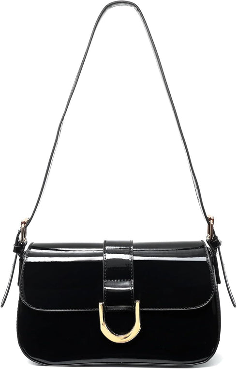 Shoulder Bag for Women Y2K Trendy Purse Vegan Leather Hobo Handbags Clutch Saddle Bag with 2 Removable Strap...