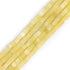 GEM-Inside 4mm Natural Lemon Green Stone Semi Precious Square Healing Beads for Jewelry Making DIY Handmade Craft Supplies 15"...