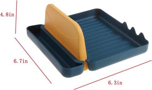 Multifunction Kitchen Spatula Rack, Spoon Rest, Kitchen Utensil Rest, Punch-free, Heat-Resistant, BPA - Free Pot Cover Holder for kitchen Stove To...