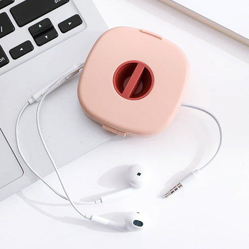 2pc Retractable Cable Winder Organizer, Charging Cord Organizer, Headphone Cable Holder, Small Case Cord Keeper for USB Cable Headset Cord Mouse W...