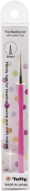 Tulip Needle Company Fine Beading Awl with Cushion Grip, Pink...