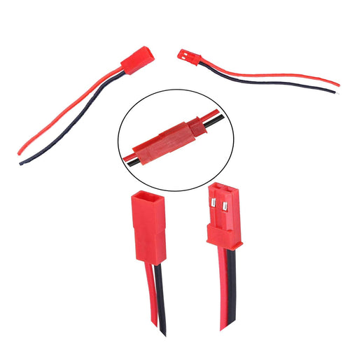 JST 2 Pin Male Female Connector 22AWG Red Black 5.9inch Wire for RC Plane Battery RC Connector Cable 25Pair...