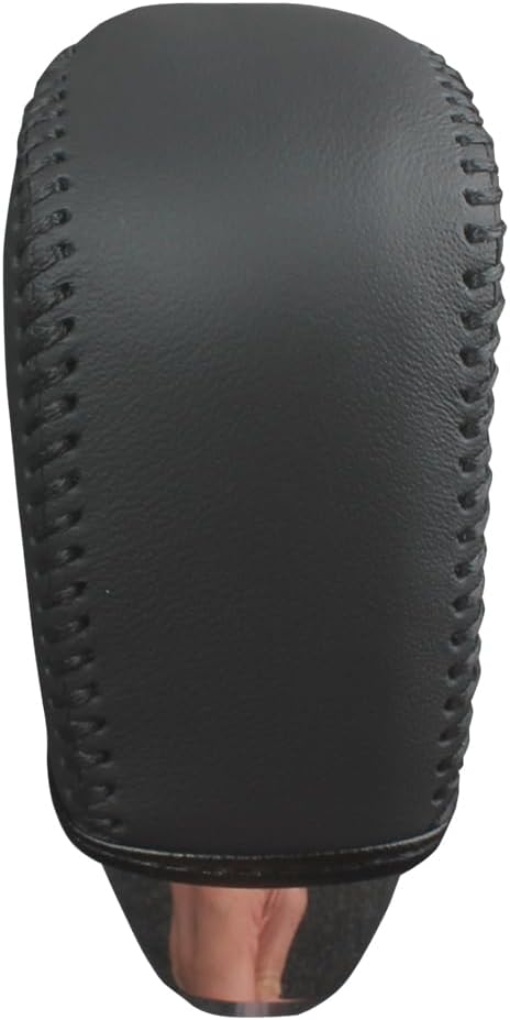 Fit Genuine Leather Gear Shift Knob Cover for 2007 2008 2009 2010 Chrysler Sebring 2011 2012 2013 2014 Chrysler 200 Automatic Accessories (Black l...