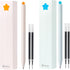 Kaco FIRST Gel Pens, Cute Stationery, 4 Pieces with Extra 8 Black Refills Cute Heart Star Pen Set Valentine's Day Christmas Gifts (2 Star & 2 Hear...