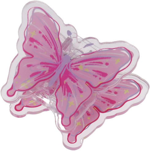 Acrylic Double-Sided Paper Clip, Cute Love Heart Butterfly Binder Clips, Office Accessory to Hold Photo, Bills and Notes(6pcs-Buttefly)...