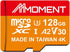 MMOMENT 128GB Micro SDXC Card MM23, A2, UHS-I, U3, V30, Class 10 Compatible, Read Speed Up to 160 MB/s, Write Speed Up to 100 MB/s, SD Adapter Inc...