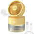 Personal Cooling Fan and Small Air Humidifier 350ml with LED Night Light, Desktop USB Charging Humidifier and Fan 3 in 1 for Office and Small Room...