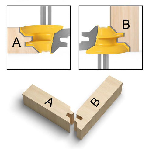 45 Degree Lock Miter Router Bit 1/4 Inch Shank.Woodworking Tools Joint Router Bits?Wood Milling Cutter Glue Joint Tools Set (1/4inch Shank, 1-3/8"...