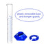 Thick Glass Graduated Cylinder Measuring Liquid Lab Cylinders with Anti-falling Plastic Base and Bumper Guards and Cylinder Brush (glass, 50ML)...