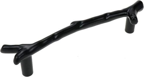 4PCS Zinc Alloy Black Twig Branch Decorative Cabinet Wardrobe Furniture Door Drawer Knobs Pulls Handles Hardware (3.77 inch Hole Centers) Black...