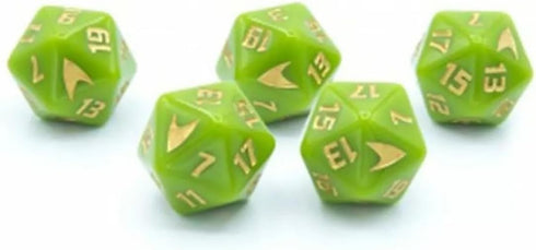 Modiphius Entertainment Star Trek Adventures: Captain Kirk's Tunic Dice - 6 Piece Roleplaying Dice Set, Green (MUH052045)...