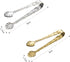 2Pack Rose Handle Sugar Tongs, Vintage Rose Relief Stainless Steel Ice Cube Clips Sugar Tongs Sliver and Gold Small Food Clips for Tea and Coffee ...