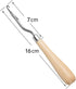 2 Pieces 6.3 Inch Wooden Bent Latch Hook Crochet Needle, Knitting Tool for Rug Making and Art Crafts......
