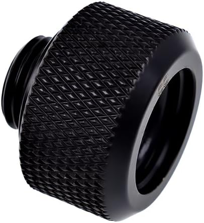 Alphacool 17264 Eiszapfen 16mm HardTube Compression Fitting G1/4 - knurled - deep Black Water Cooling Fittings...