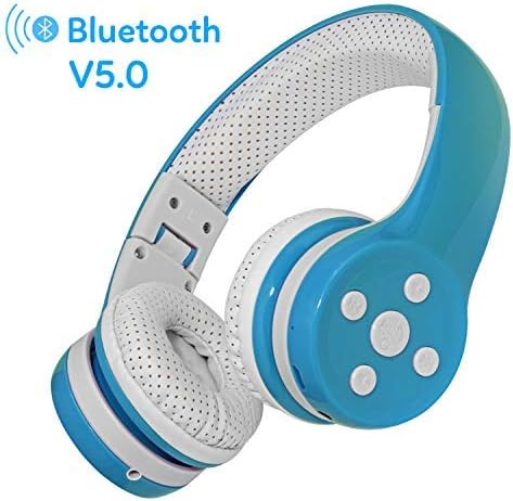 Kids Wireless Headphones, 15 Hours Play v5.0, Bluetooth Kids Headphones 93db Volume Limited Foldable with Built-in Mic for Cell Phones TV Tablet S...
