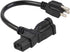2 Feet/0.6M Nema 5-15P Male to C13/ Nema 5-15R Piggyback Power cord, UL CUL SJT 14AWG 3C, Replacement for Daisy Chain Pro Audio DJ etc...