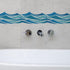 3pcs Waves Stencil Template 11.7×8.3inch Large Sea Ocean Wave Stencil with Paint Brush Reusable Summer Beach Wave Drawing Templates for Furniture ...